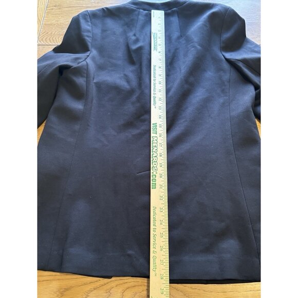 Spanx Perfect Collarless Blazer Black Ponte Knit Jacket Oversized Women’s Size M - Picture 16 of 16